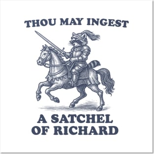 Thou May Ingest A Satchel of Richard Vintage Raccoon Shirt, Vintage Funny Shirt, Meme Shirt, Best Friend Gift, Weirdcore Posters and Art